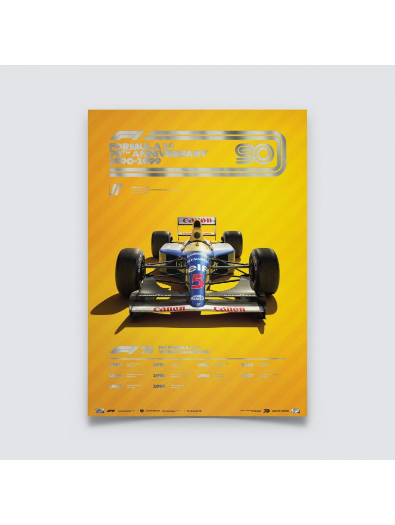 Formula 1 Decades - 90S Williams - Poster collector