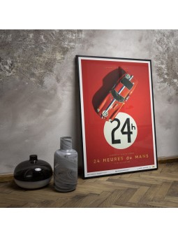 Ferrari 250 GTO Red - 24H Le Mans 1962 - Poster collector