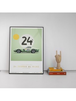 Ferrari 250 GTO Green - 24H Le Mans 1962 - Poster collector